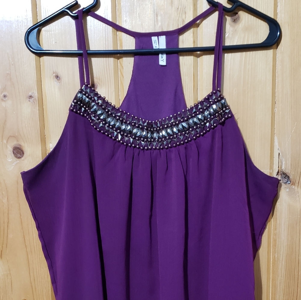 Xl blouse purple with gems